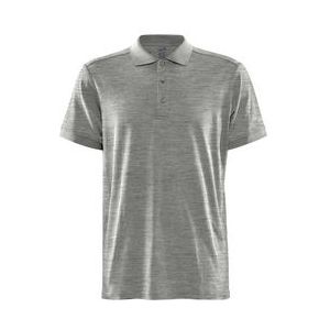 Polo Craft Men Core Blend Polo Shirt Grey Melange-XXL