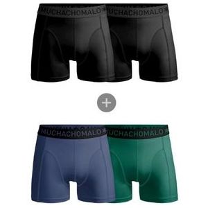 Boxershort Muchachomalo Men Microfiber Black/Black/Blue/Green (4-pack)-S