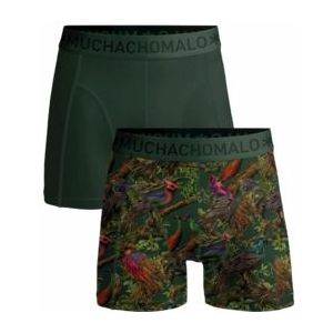 Boxershort Muchachomalo Men Solid Print Green ( 2-Pack )-XXL