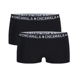 Boxershort Chicamala Women Solid Black Black (2-Delig)-S