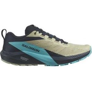 Trailrunning schoen Salomon Men Sense Ride 5 Alfalfa Carbon Peacock Blue-Schoenmaat 41,5