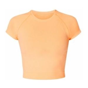 T-Shirt Sweaty Betty Women Athlete Crop Seamless Workout Sunny Orange-XS