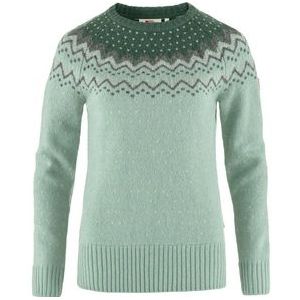 Trui Fjällräven Women Övik Knit Sweater Misty Green Deep Patina-XXS