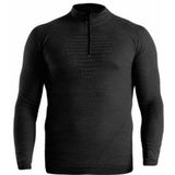 Ondershirt UYN Men Fusyon Biotech Uw Shirt Long Sleeve Zip Up Black-S / M