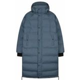 Winterjas Maium Unisex PU Puffer Blue Grey-XS