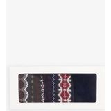 Barbour - Fairisle Sock Gift Box - Cranberry Black Slate Mix - 3 Paar Sokken
