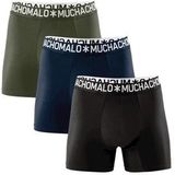 Boxershort Muchachomalo Men Solid Dark blue Black Army green (3-Delig)-L