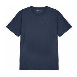 T-shirt KnowledgeCotton Apparel Men Loke Badge Tee  Insigna Blue melange-XL