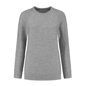 Longsleeve Blue Loop Women Woolcel Pullover Grey Melange