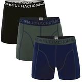 Boxershort Muchachomalo Boys Solid Deep blue Black (3-Delig)-Maat 176