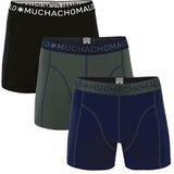 Boxershort Muchachomalo Boys Solid Deep blue Black (3-Delig)-Maat 158 / 164