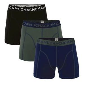 Boxershort Muchachomalo Boys Solid Deep blue Black (3-Delig)-Maat 122 / 128