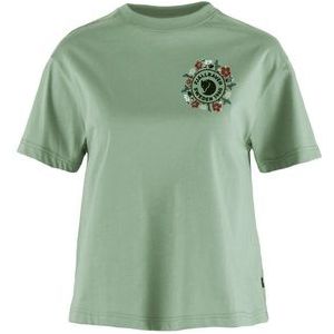 T-Shirt Fjällräven Women Fjällblomster Logo Misty Green-XL