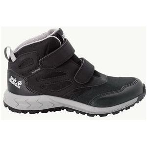 Wandelschoen Jack Wolfskin Kids Woodland Texapore Mid VC Black Grey-Schoenmaat 40