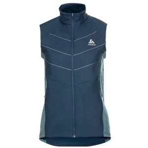 Hardloopvest Odlo Women Vest Run Easy S-Thermic Blue Wing Teal-L