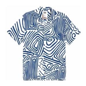 OAS - Eldovado - Blouse - Blauw/Wit - Viscose