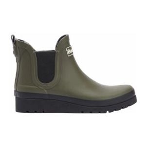 Regenlaars Barbour Women Clifton Wedge Chelsea Welly Olive Black-Schoenmaat 40