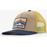 Pet Patagonia Kids Trucker Hat Ridge Rise Stripe Oar Tan