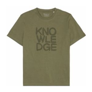 T-Shirt KnowledgeCotton Apparel Men Regular Heavy Single Burned Olive-M