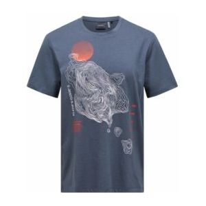 T-Shirt Peak Performance Men Explore Graphic Tee Mountain Mist-L