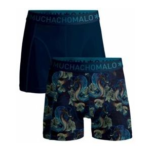 Boxershort Muchachomalo Men Shorts Snake Print/Solid (2-Pack)-M