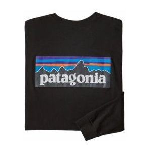 Longsleeve Patagonia Men P-6 Logo Responsibili-Tee  Black-L