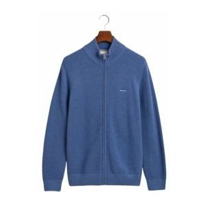 Vest GANT Men Cotton Cardigan Denim Blue Melange