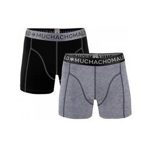 Boxershort Muchachomalo Boys Solid Black Grey (2-Delig)-Maat 158 / 164