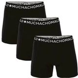 Boxershort Muchachomalo Men Solid Black Black (3-Delig) 2020-XXXL