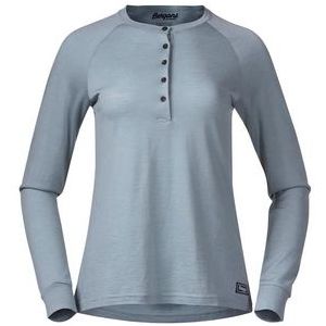 Longsleeve Bergans Women Lysebu Wool Henley Husky Blue