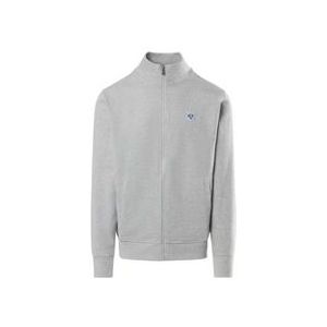 Vest North Sails Men Full Zip Sweatshirt With Logo Grey Melange-L