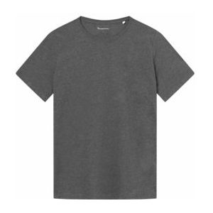 T-shirt KnowledgeCotton Apparel Men Agnar Basic Dark Grey Melange-L