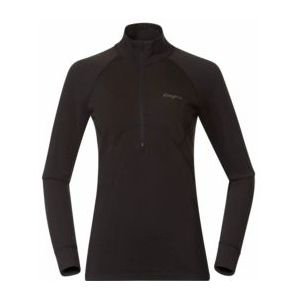 Trui Bergans Women Inner: Pure Merino Half Zip Black-XL