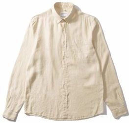 Shirt Edmmond Studios Men Linen Plain Beige-XL