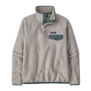 Trui Patagonia Women Lightweight Synchilla Snap-T Pullover Oatmeal Heather/Nouveau Green-XXL