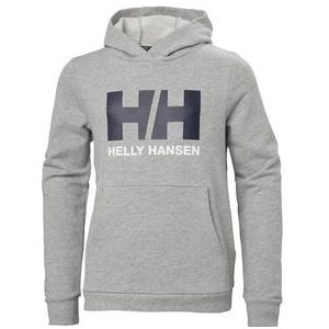 Trui Helly Hansen Junior Logo Hoodie 2.0 Grey Melange-Maat 140
