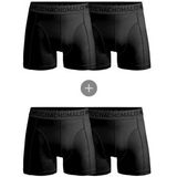 Boxershort Muchachomalo Men Microfiber Black/Black/Black/Black (4-pack)-S