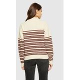 Knowledge Cotton Apparel - RWS - Gebreide Trui - Bruine Streep - 100% Lamswol