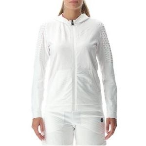 Vest UYN Women Run Fit OW Hooded Full Zip Lucent White-XL
