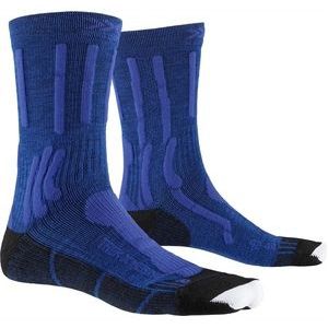 Wandelsok X-Socks Trek X Merino Lake Blue Melange Dolomite Grey-Schoenmaat 39 - 41