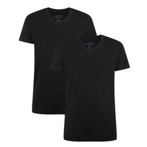 T-Shirt Bamboo Basics Men Velo Black (2-Delig)-L