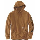 Trui Carhartt Men Sleeve Logo Hooded Sweatshirt Brown-XL