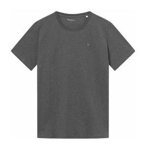 T-shirt KnowledgeCotton Apparel Men Loke Badge Tee  Dark Grey Melange-XL