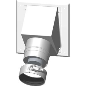 Burgerhout - Miniflex Schachtaansl 45° Conc 60/100 - Verwarmingsonderdelen