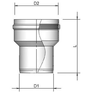 Burgerhout - Alufix Verloop Vergrotend - 60-80 - Timmerhout