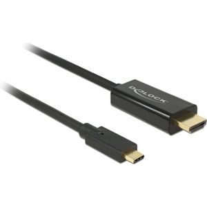 Premium USB-C naar HDMI kabel met DP Alt Mode (4K 30 Hz) / zwart - 3 meter