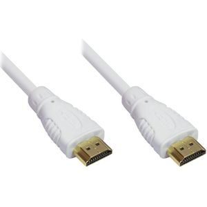 HDMI kabel - versie 1.4 (4K 30Hz) - CU koper aders / wit - 0,50 meter