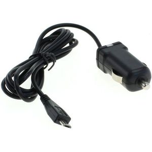 USB Micro B autolader met vaste kabel - 1A / zwart - 1,2 meter