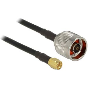 N (m) - SMA (m) kabel - CFD200/RF200 - 50 Ohm / zwart - 10 meter