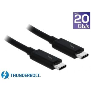 Thunderbolt 3 kabel met Cypress E-Marker chipset - 20 Gbps / zwart - 1 meter